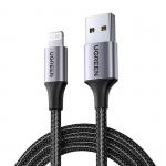 Cablu pentru incarcare si transfer de date UGREEN US199 MFI, USB/Lightning, 2.4A, 1.5m, Negru 2 - lerato.ro