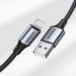 Cablu pentru incarcare si transfer de date UGREEN US199 MFI, USB/Lightning, 2.4A, 1.5m, Negru 9 - lerato.ro