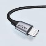 Cablu pentru incarcare si transfer de date UGREEN US199 MFI, USB/Lightning, 2.4A, 1.5m, Negru 10 - lerato.ro