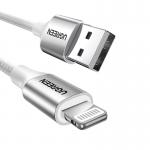 Cablu pentru incarcare si transfer de date UGREEN US199 MFI, USB/Lightning, 2.4A, 1.5m, Argintiu 4 - lerato.ro