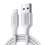 Cablu pentru incarcare si transfer de date UGREEN US199 MFI, USB/Lightning, 2.4A, 2m, Argintiu 2 - lerato.ro