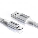 Cablu pentru incarcare si transfer de date UGREEN US199 MFI, USB/Lightning, 2.4A, 2m, Argintiu 6 - lerato.ro