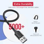 Cablu pentru incarcare si transfer de date UGREEN US289, USB/Micro-USB, Quick Charge 3.0, 2.4A, 25cm, Negru 3 - lerato.ro