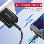 Cablu pentru incarcare si transfer de date UGREEN US289, USB/Micro-USB, Quick Charge 3.0, 2.4A, 25cm, Alb