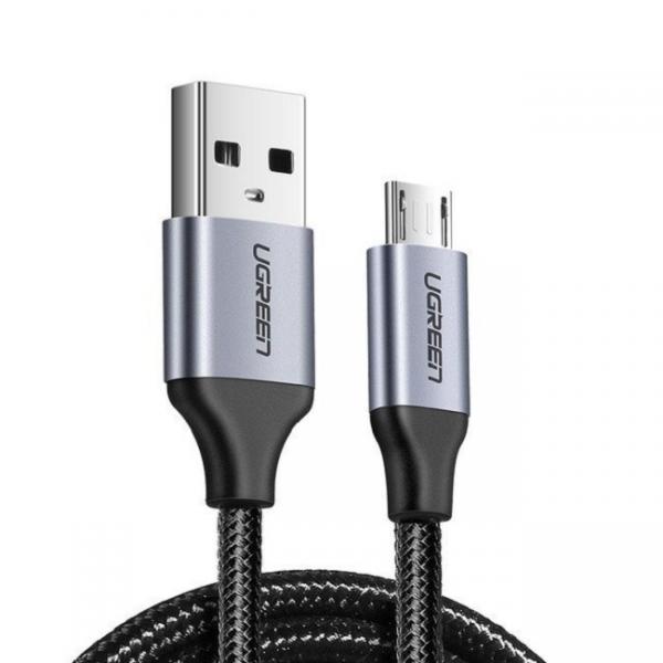 Cablu pentru incarcare si transfer de date UGREEN US290, USB/Micro-USB, Quick Charge 3.0, 2.4A, 1.5m, Negru 1 - lerato.ro