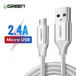 Cablu pentru incarcare si transfer de date UGREEN US290, USB/Micro-USB, Quick Charge 3.0, 2.4A, 1m, Alb 4 - lerato.ro