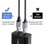 Cablu pentru incarcare si transfer de date UGREEN US290, USB/Micro-USB, Quick Charge 3.0, 2.4A, 2m, Negru 3 - lerato.ro