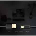 Cablu transfer date si incarcare dispozitive UGREEN US132, tata USB la tata mini USB, 480 Mbps, 2m, Negru 3 - lerato.ro