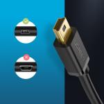 Cablu transfer date si incarcare dispozitive UGREEN US132, tata USB la tata mini USB, 480 Mbps, 2m, Negru 10 - lerato.ro
