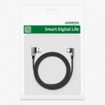 Cablu pentru incarcare si transfer de date UGREEN US176, USB la USB-C, QC 4.0, 3A, 480 Mbps, Unghi incarcare 90 grade, 0.5m, Negru/Gri 6 - lerato.ro
