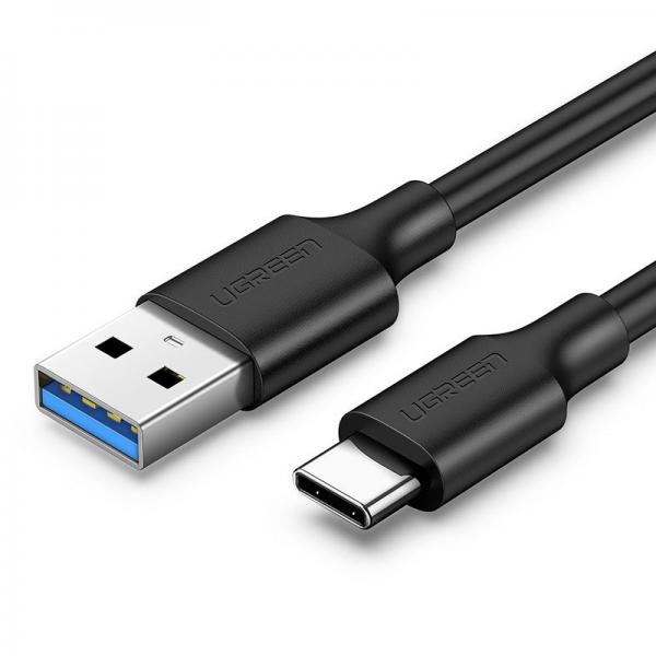 Cablu pentru incarcare si transfer de date UGREEN US184, USB/USB Type-C, 3A, 1.5m, Negru 1 - lerato.ro