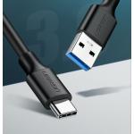 Cablu pentru incarcare si transfer de date UGREEN US184, USB la USB-C, 3A, 5Gbps, 2m, Negru 5 - lerato.ro