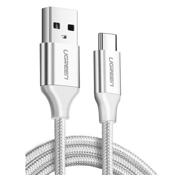 Cablu pentru incarcare si transfer de date UGREEN US288, USB/USB Type-C, Quick Charge, 3A, 5V, 1m, Alb 1 - lerato.ro