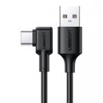 Cablu pentru incarcare si transfer de date UGREEN Elbow US307, USB/USB Type-C, Quick Charge 3.0, 5A, 2m, Negru 2 - lerato.ro