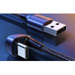 Cablu de Date si Incarcare USB la USB-C UGREEN US311, 18W, 3A, 480 Mbps, lungime 1m, U-Shape, Gaming, Mesh Nylon, 180 grade Negru 8 - lerato.ro