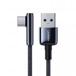 Cablu pentru incarcare si transfer de date UGREEN Elbow US313, USB/USB Type-C, Quick Charge 3.0, 5A, 25cm, Negru 2 - lerato.ro