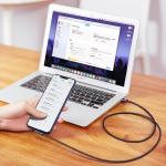 Cablu pentru incarcare si transfer de date UGREEN Elbow US313, USB/USB Type-C, Quick Charge 3.0, 5A, 2m, Negru 14 - lerato.ro