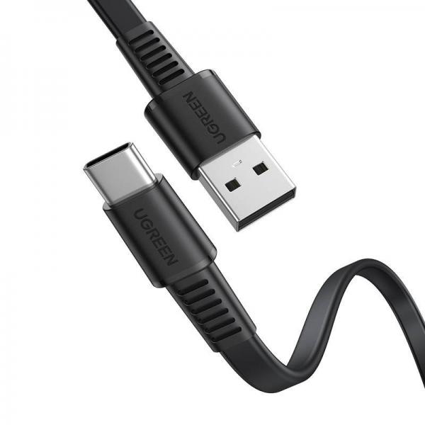 Cablu pentru incarcare si transfer de date UGREEN US332, USB/USB Type-C, Quick Charge 3.0, 3A, 480Mbps, 2m, Negru 1 - lerato.ro