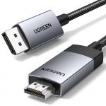 Cablu video UGREEN DP119, DisplayPort tata - HDMI tata, 4K, 60Hz, 1m, Gri 2 - lerato.ro