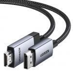 Cablu video UGREEN DP119, DisplayPort tata - HDMI tata, 4K, 60Hz, 1m, Gri 7 - lerato.ro