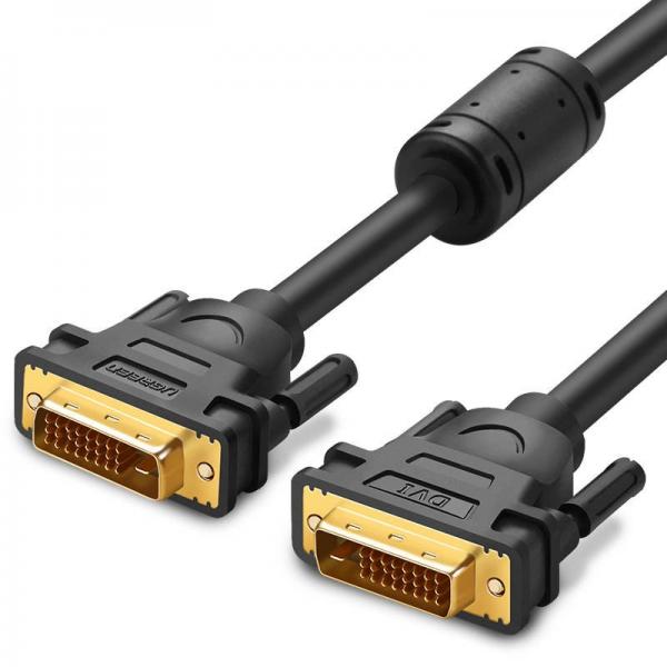 Cablu video UGREEN DV101 DVI tata - DVI tata, 2K, 60Hz, 2 moduri, 2m, Negru