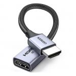 Cablu video UGREEN HD165, HDMI tata - HDMI mama, 8K, 60Hz, 15cm, Gri 2 - lerato.ro