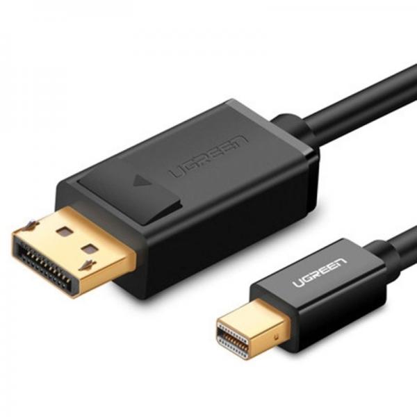 Cablu video UGREEN MD105 Mini DisplayPort tata - DisplayPort tata, 4K, 60Hz, 2 moduri, 1.5m, Negru