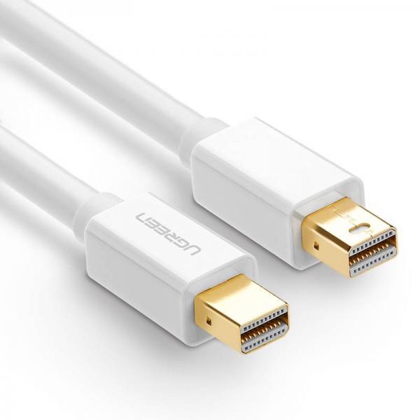 Cablu video UGREEN MD111 Mini DisplayPort tata - Mini DisplayPort tata, 4K, 60Hz, 2 moduri, 2m, Alb