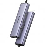 Adaptor HUB 6-in-1 UGREEN CM512, USB-C - 3x USB 3.0, 1x USB-C PD, 1x HDMI 4K, 1x RJ45, Gri 2 - lerato.ro