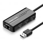 Adaptor HUB 4-in-1 UGREEN 20264, USB - 3x USB 2.0, 1x RJ45, 10/100Mbps, Negru 2 - lerato.ro