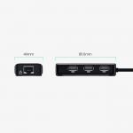 Adaptor HUB 4-in-1 UGREEN 20264, USB - 3x USB 2.0, 1x RJ45, 10/100Mbps, Negru 10 - lerato.ro