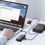 Adaptor HUB 4-in-1 UGREEN 20265, USB - 3x USB 3.0, 1x RJ45, 1000 Mbps, Negru 10 - lerato.ro