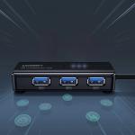 Adaptor HUB 4-in-1 UGREEN 20265, USB - 3x USB 3.0, 1x RJ45, 1000 Mbps, Negru 5 - lerato.ro