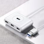 Adaptor HUB 4-in-1 UGREEN CR113, USB - 4x USB 3.0, Lungime cablu 1m, Alb 19 - lerato.ro