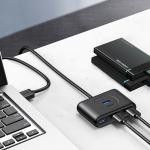 Adaptor HUB 4-in-1 UGREEN CR113, USB - 4x USB 3.0, Lungime cablu 1m, Alb 28 - lerato.ro