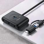 Adaptor HUB 4-in-1 UGREEN CR113, USB - 4x USB 3.0, Lungime cablu 1m, Alb 15 - lerato.ro