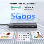 Adaptor HUB 4-in-1 UGREEN CM653, USB - 4x USB 3.0, Negru 8 - lerato.ro
