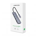 Adaptor HUB 5-in-1 UGREEN CM219, USB-C - 4x USB 3.2, 1x USB-C, Gri 3 - lerato.ro