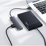 Adaptor HUB 5-in-1 UGREEN CM219, USB-C - 4x USB 3.2, 1x USB-C, Gri 7 - lerato.ro