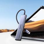 Adaptor HUB 4-in-1 UGREEN CM473, USB-C - 4x USB 3.0, Argintiu 4 - lerato.ro