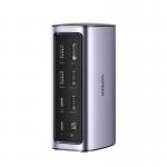 Adaptor HUB aluminiu 12-in-1 UGREEN CM555, 2x HDMI, 1x USB 3.1, 1x USB 3.0, 1x USB-C PD, 1x USB-C, 1x USB-C Host, 1x DisplayPort, 1x Mini Jack 3.5mm, 1x RJ45, 1x MicroSD, 1x SD, Gri 2 - lerato.ro