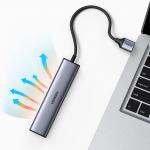 Adaptor HUB 5-in-1 UGREEN CM475, USB - 3x USB 3.0, 1x USB-C PD, 1x RJ45, Gri 10 - lerato.ro