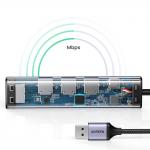 Adaptor HUB 5-in-1 UGREEN CM475, USB - 3x USB 3.0, 1x USB-C PD, 1x RJ45, Gri 17 - lerato.ro