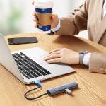 Adaptor HUB 5-in-1 UGREEN CM475, USB - 3x USB 3.0, 1x USB-C PD, 1x RJ45, Gri 3 - lerato.ro