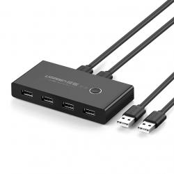 Adaptor HUB 4-in-2 UGREEN 30767, 2x USB - 4x USB 2.0, Negru