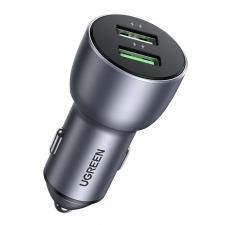 Accesorii auto, Incarcator auto UGREEN CD213, 2x USB, 36W, Gri, lerato.ro