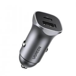 Incarcator auto UGREEN CD130, USB/USB-C, 30W, Gri