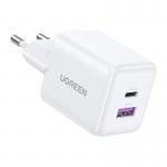 Incarcator retea Ugreen X516, 30W, 3A, 1x USB-C, 1x USB-A, Fast Charging, Alb 5 - lerato.ro