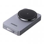 Statie de incarcare 2 in 1 Ugreen W528, Compatibila MagSafe, Wireless Charging, 20W, USB-C, Gri 3 - lerato.ro