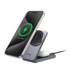 Statie de incarcare 2 in 1 Ugreen W528, Compatibila MagSafe, Wireless Charging, 20W, USB-C, Gri 4 - lerato.ro